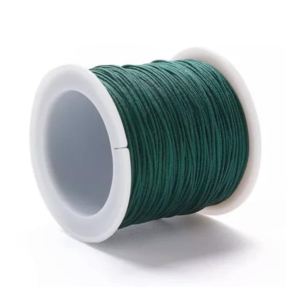 U8MO 100yards/roll 0.8mm Braided Nylon Thread DIY Material For Crafts Jewelry Making-Teal
