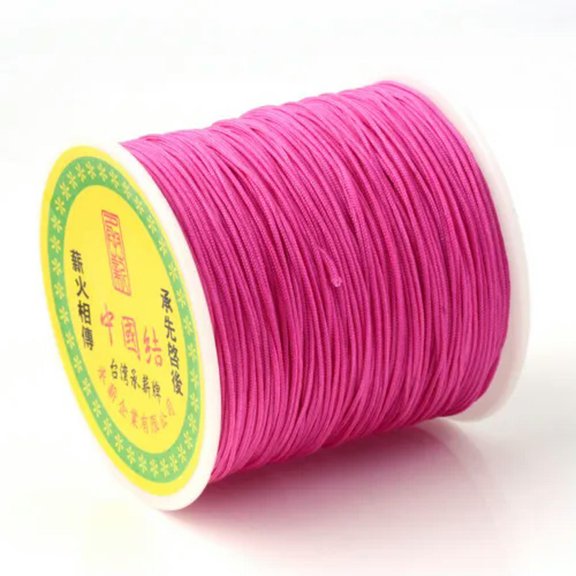 U8MO 100yards/roll Braided Nylon Thread Knotting Cord Beading String DIY Craft 0.8mm-Camellia-105