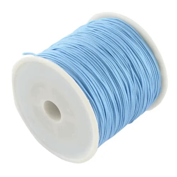U8MO 100yards/roll Braided Nylon Thread Knotting Cord Beading String DIY Craft 0.8mm-LightSkyBlue