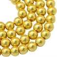 thumbnail image 1 of U8MO 105pcs/Strd 8~9mm Baking Painted Pearlized Glass Pearl Round Beads Loose Spacer-Gold*3, 1 of 4