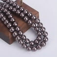 thumbnail image 1 of U8MO 105pcs/strand 8mm Round Pearl Coated Glass Beads For Jewelry Making DIY Bracelet-Deep Brown, 1 of 9