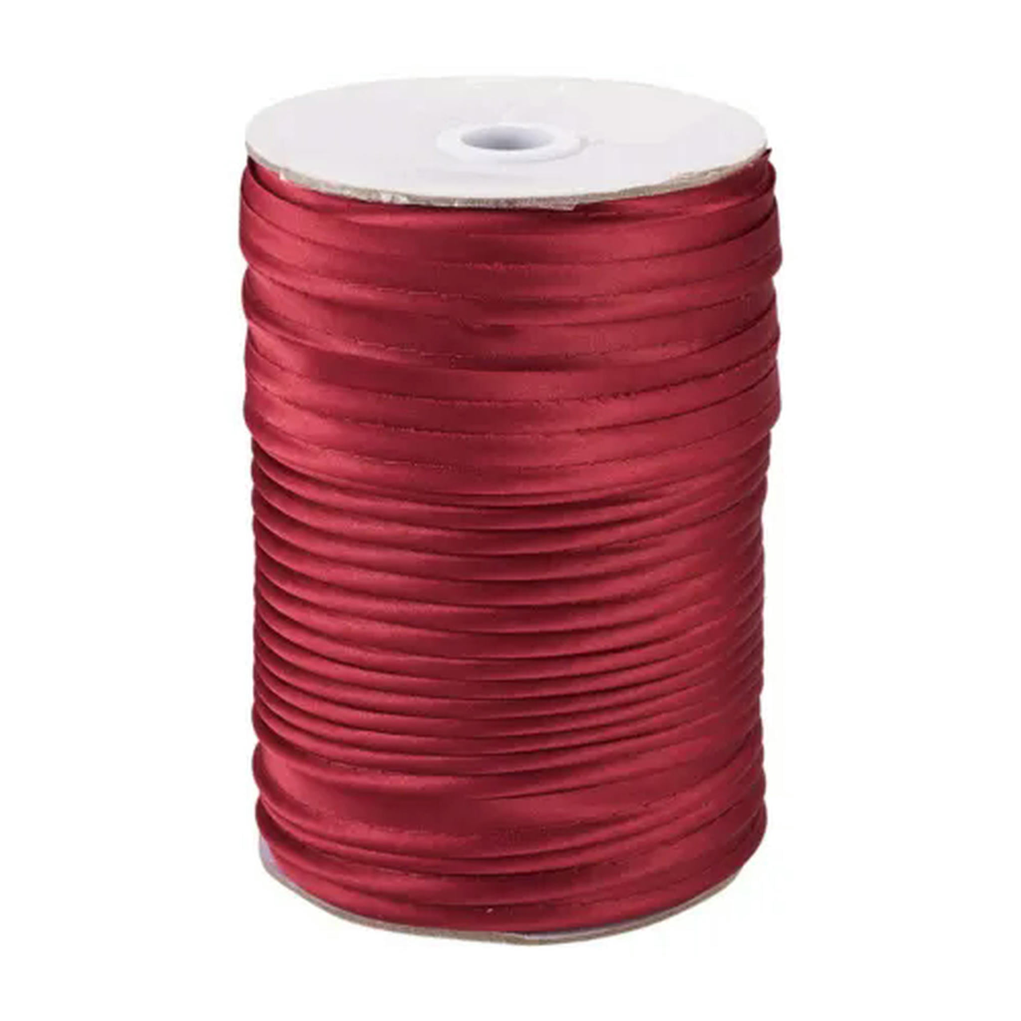 U8MO 109 Yards/roll 3/8 " Polyester Fiber Ribbons Trim Welting Cord for Clothing Sew-Dark Red