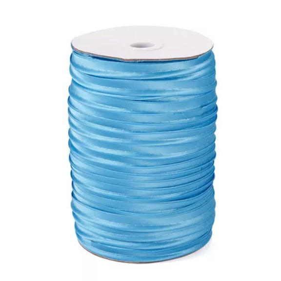 U8MO 109 Yards/roll 3/8 " Polyester Fiber Ribbons Trim Welting Cord for Clothing Sew-Light Sky Blue
