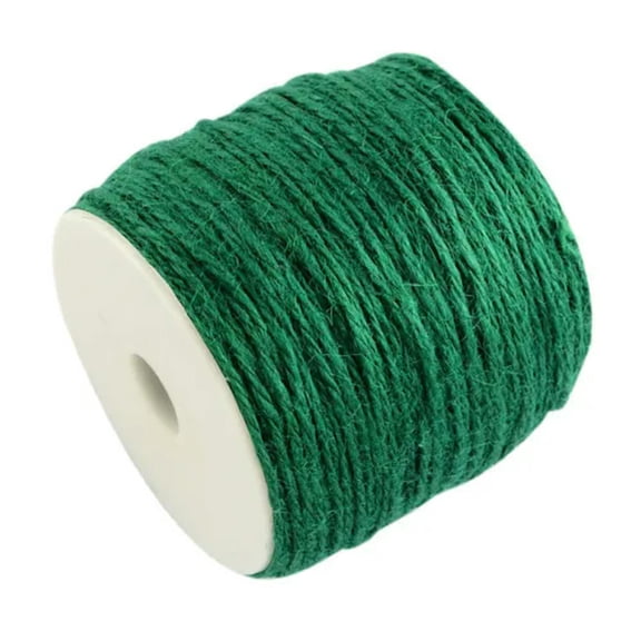U8MO 109yds/Roll Colored Hemp Cords Jute Twine String Rope Threads Spool Wrapping 2mm-Green