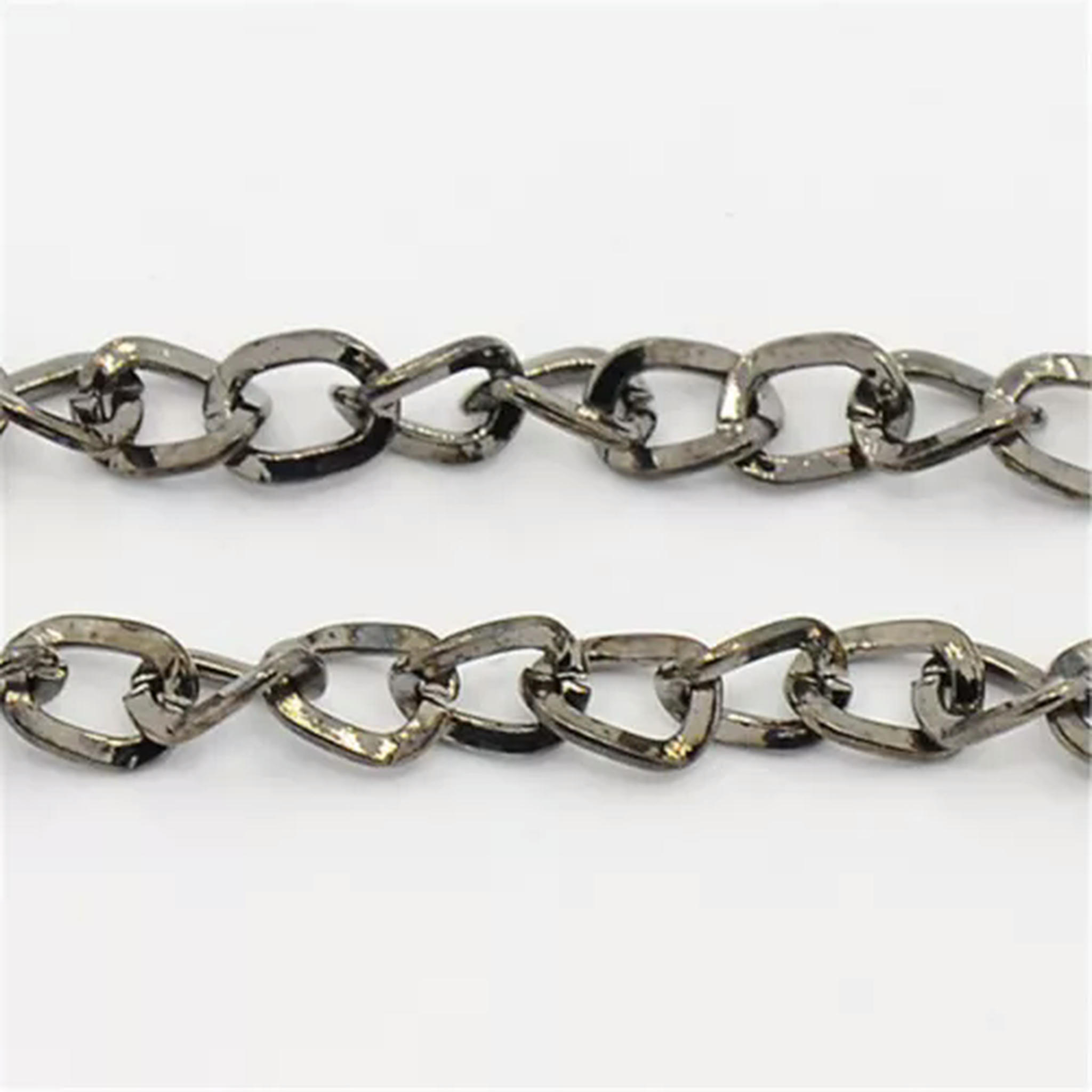 Chain Link String U8MO 109yds/Roll Iron Twisted Cross Chains Unsoldered 19 Gauge Oval ...