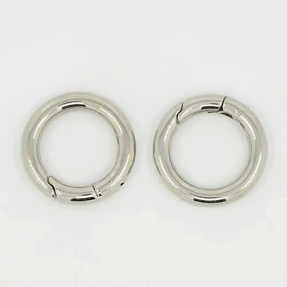 U8MO 10Pcs Stainless Steel Spring Gate Rings Stainless Steel Color O Rings 24x4mm