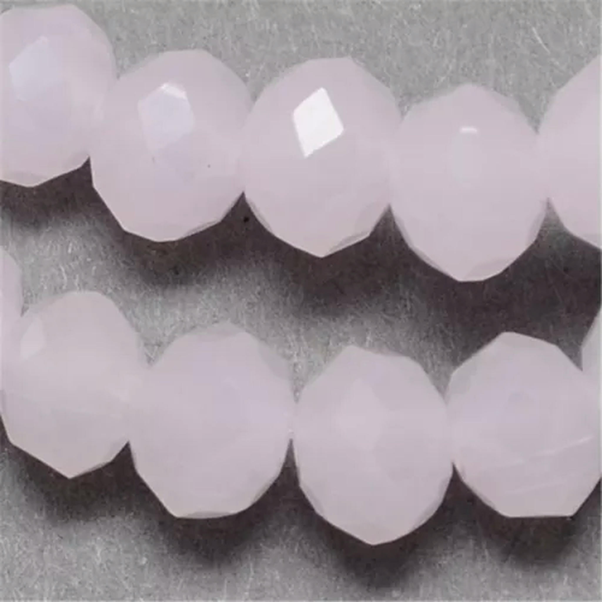 U8MO 10Strds Crystal Glass Beads Rondelle Faceted Tiny Loose Bead Beading Craft 6x4mm-Pink