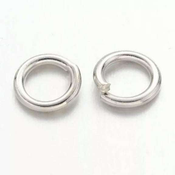 U8MO 10g Strong Brass Open Jump Rings Unsoldered Loop Findings 6 Colors Pick 4~10mm-Platinum-8x1mm
