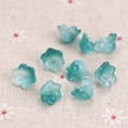 thumbnail image 1 of U8MO 10pcs 10mm Flower Shape Handmade Lampwork Glass Loose Beads For Jewelry Making-Peacock, 1 of 6