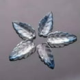 thumbnail image 1 of U8MO 10pcs 10x24mm Leaf Crystal Glass Loose Pendants Beads For Jewelry Findings DIY-12# Dark Blue & Clear & Silver, 1 of 7