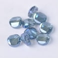 thumbnail image 1 of U8MO 10pcs 12/14/18mm Twist Coin Faceted Crystal Glass Loose Beads for Jewelry Making-12x5.5mm-Grayish Blue, 1 of 6