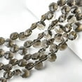 thumbnail image 1 of U8MO 10pcs 12mm Side Hole Flower Faceted Crystal Glass Loose Beads for Jewelry Making-Gray, 1 of 6
