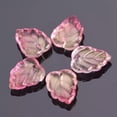 thumbnail image 1 of U8MO 10pcs 13x10mm Crystal Glass Petal Leaf Loose Pendant Beads for Jewellery Making-Pink Gold, 1 of 9