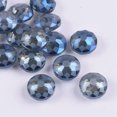 thumbnail image 1 of U8MO 10pcs 14mm 18mm Matte Oblate Rondelle Faceted Crystal Glass Beads for Jewelry-14x9mm-Grayish Blue, 1 of 6