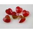 thumbnail image 1 of U8MO 10pcs 14mm Czech Crystal Glass Faceted Heart Loose Crafts Beads Pendants lot-10# Red-10pcs, 1 of 7