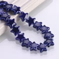 thumbnail image 1 of U8MO 10pcs 14mm Enameled Star Shape Ceramic Porcelain Loose Beads For Jewelry Making-Deep Blue, 1 of 6