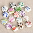 thumbnail image 1 of U8MO 10pcs 15mm Flower Shape Floral Patterns Ceramic Porcelain Loose Craft Beads-Random Mixed, 1 of 4