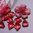 thumbnail image 1 of U8MO 10pcs 15x12mm Petal Crystal Glass Loose Pendants Beads For Jewelry Findings DIY-26# Red, 1 of 8