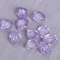 thumbnail image 1 of U8MO 10pcs 15x12mm Petal Shape Lampwork Glass Loose Pendants Beads For Jewelry Making-Violet Silver, 1 of 5