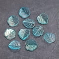 thumbnail image 1 of U8MO 10pcs 15x14mm Leaf Petal Lampwork Glass Loose Pendants Beads for Jewelry Making-2# Lake Blue, 1 of 8