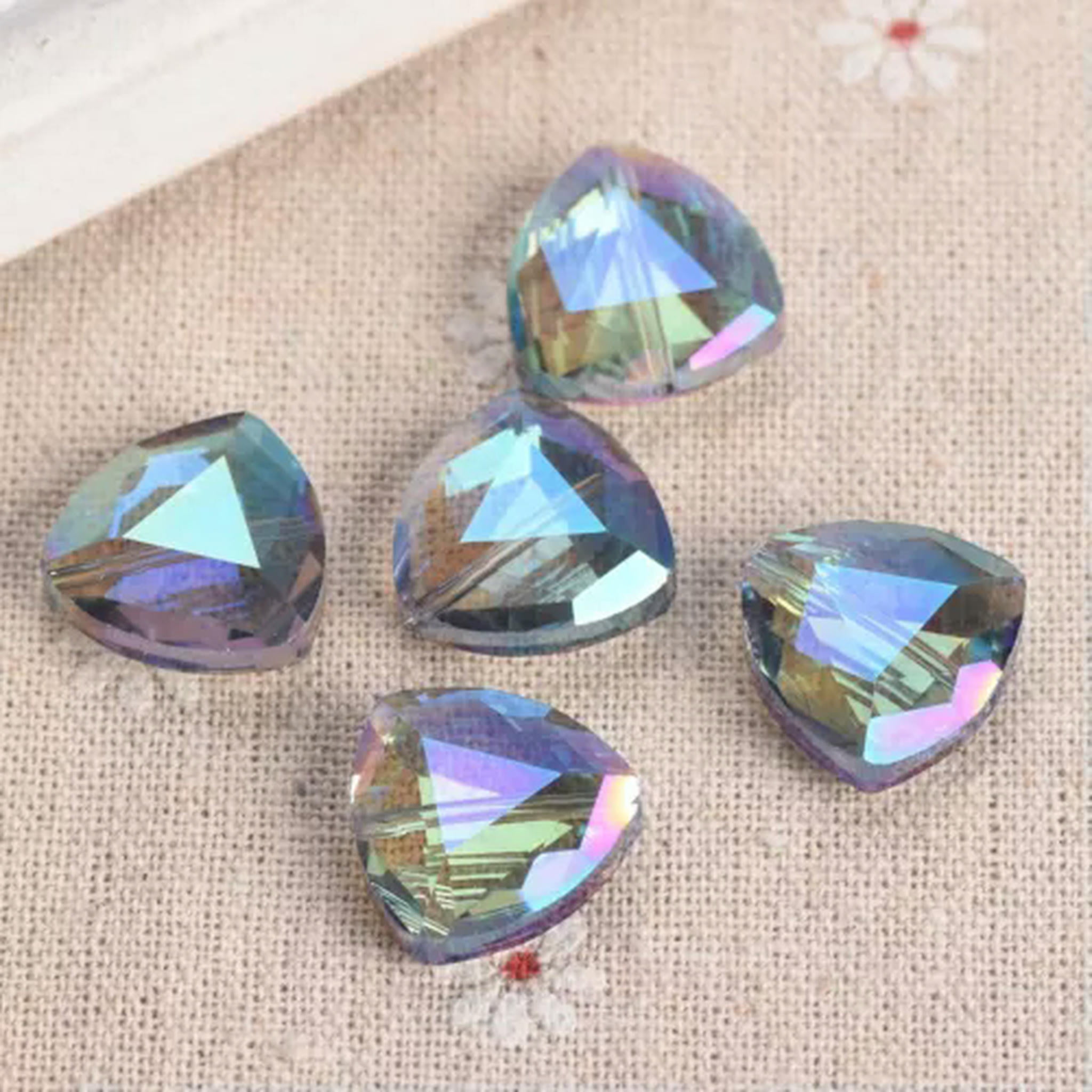 5Pcs Gold Champange 26mm Rectangle Crystal DIY Spacer Beads Jewelry Findings B E - Foto 8