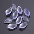 thumbnail image 1 of U8MO 10pcs 19x11mm Petal Lampwork Glass Loose Pendants Beads for Jewelry Making-Matte Aqua Violet, 1 of 7