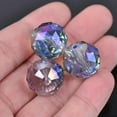 thumbnail image 1 of U8MO 10pcs 20mm Big Round Faceted Crystal Glass Ball Loose Beads for Jewelry Making-Blue Colorized, 1 of 5