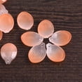 thumbnail image 1 of U8MO 10pcs 22mm Flower Petal Lampwork Glass Loose Pendant Beads for Jewelry Making-Half Orange, 1 of 4