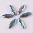 thumbnail image 1 of U8MO 10pcs 22x8mm 30x10mm Pisciform Faceted Crystal Glass Loose Pendants Beads-22x8mm-Green Colorized, 1 of 5