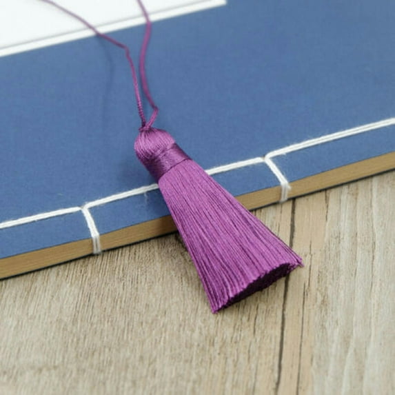 U8MO 10pcs 5cm Tassel Trim Craft Tassels Pendant for Jewelry Making necklace earrings-dark purple-10pcs