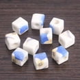 thumbnail image 1 of U8MO 10pcs 9.5mm Cube Flower Patterns Ceramic Porcelain Loose Beads For DIY Jewelry-22# Blue, 1 of 4