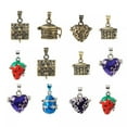 thumbnail image 1 of U8MO 10pcs Assorted Brass Prayer Box Pendants Mini Dangle Locket Charms Craft 14~28mm, 1 of 7