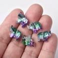 thumbnail image 1 of U8MO 10pcs Colorful Faceted Cut Pointed Back Crystal Glass Loose Pendants Beads-Elephant Green, 1 of 5