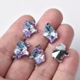 thumbnail image 1 of U8MO 10pcs Colorized Faceted Crystal Glass Pointed Back Top Drilled Pendants Beads-Purple 12#, 1 of 8
