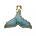 thumbnail image 1 of U8MO 10pcs Conch Shell Starfish Fishtail Charms Pendants for Jewelry Making DIY-10pcs blue mermaid tail 15x17mm, 1 of 9