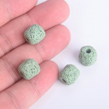 10 Strands Unwaxed Natural Volcanic Lava Stone Beads – Bumpy Gray Loose Beads 4–12mm For Jewelry Making