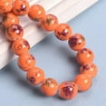 thumbnail image 1 of U8MO 10pcs Flower Painting 12mm Round Ceramic Porcelain Loose Beads Jewelry Making-Orange, 1 of 4
