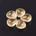thumbnail image 1 of U8MO 10pcs Foil Crystal Glass Petal 12x10mm Loose Pendant Beads for Jewellery Making-Light Gold, 1 of 8