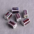 thumbnail image 1 of U8MO 10pcs Rectangle Cuboid Shape 12x8mm Flambed Glazed Enamal Ceramic Porcelain Bead-17#, 1 of 6