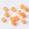 thumbnail image 1 of U8MO 10pcs Rose Flower 6mm 8mm 10mm Resin Artificial Coral Beads For Jewelry Making-6mm-Yellowish Orange, 1 of 5