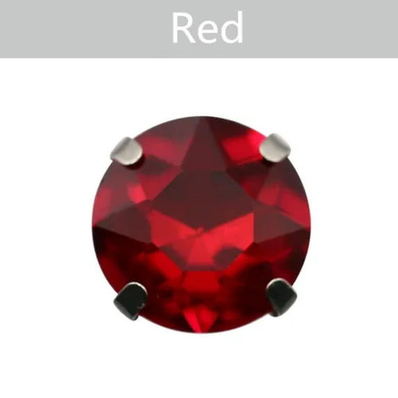 U8MO 10pcs Sew On Glass Crystal Round Rhinestones Flat Back Claw Cup Craft Beads-16mm-Red