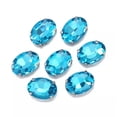 thumbnail image 1 of U8MO 10pcs Sew On Oval Crystal Glass Flat Gold Back Claw Cup Rhinestones Beads-8x10mm-Lake Blue, 1 of 5