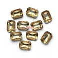 thumbnail image 1 of U8MO 10pcs Sew On Rectangle Crystal Glass Metal Flat Back Rhinestones Loose Beads-18x25mm-Light Brown, 1 of 4