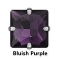 thumbnail image 1 of U8MO 10pcs Sew On Square Glass Crystal Rhinestones Flat Back Claw Cup Craft Beads-10mm/Silver-Bluish Purple, 1 of 6