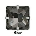 thumbnail image 1 of U8MO 10pcs Sew On Square Glass Crystal Rhinestones Flat Back Claw Cup Craft Beads-14mm/Gold-Gray, 1 of 6