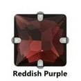 thumbnail image 1 of U8MO 10pcs Sew On Square Glass Crystal Rhinestones Flat Back Claw Cup Craft Beads-8mm/Gold-Reddish Purple, 1 of 6
