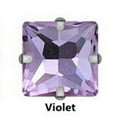 thumbnail image 1 of U8MO 10pcs Sew On Square Glass Crystal Rhinestones Flat Back Claw Cup Craft Beads-8mm/Gold-Violet, 1 of 6