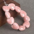 thumbnail image 1 of U8MO 10pcs Shiny Glazed Heart 10mm 12mm Ceramic Porcelain Loose Beads For DIY Jewelry-Pink-12mm, 1 of 4