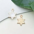 thumbnail image 1 of U8MO 10pcs White Charms Enamel Pendant For Jewelry Making Handmade Necklace Bracelet-10pcs hexagram 12x16mm, 1 of 6