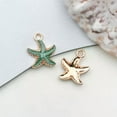 thumbnail image 1 of U8MO 10pcs green Enamel Charms Pendant For DIY Jewelry Making Handmade 30 Options-10pcs Starfish 15x18mm, 1 of 8